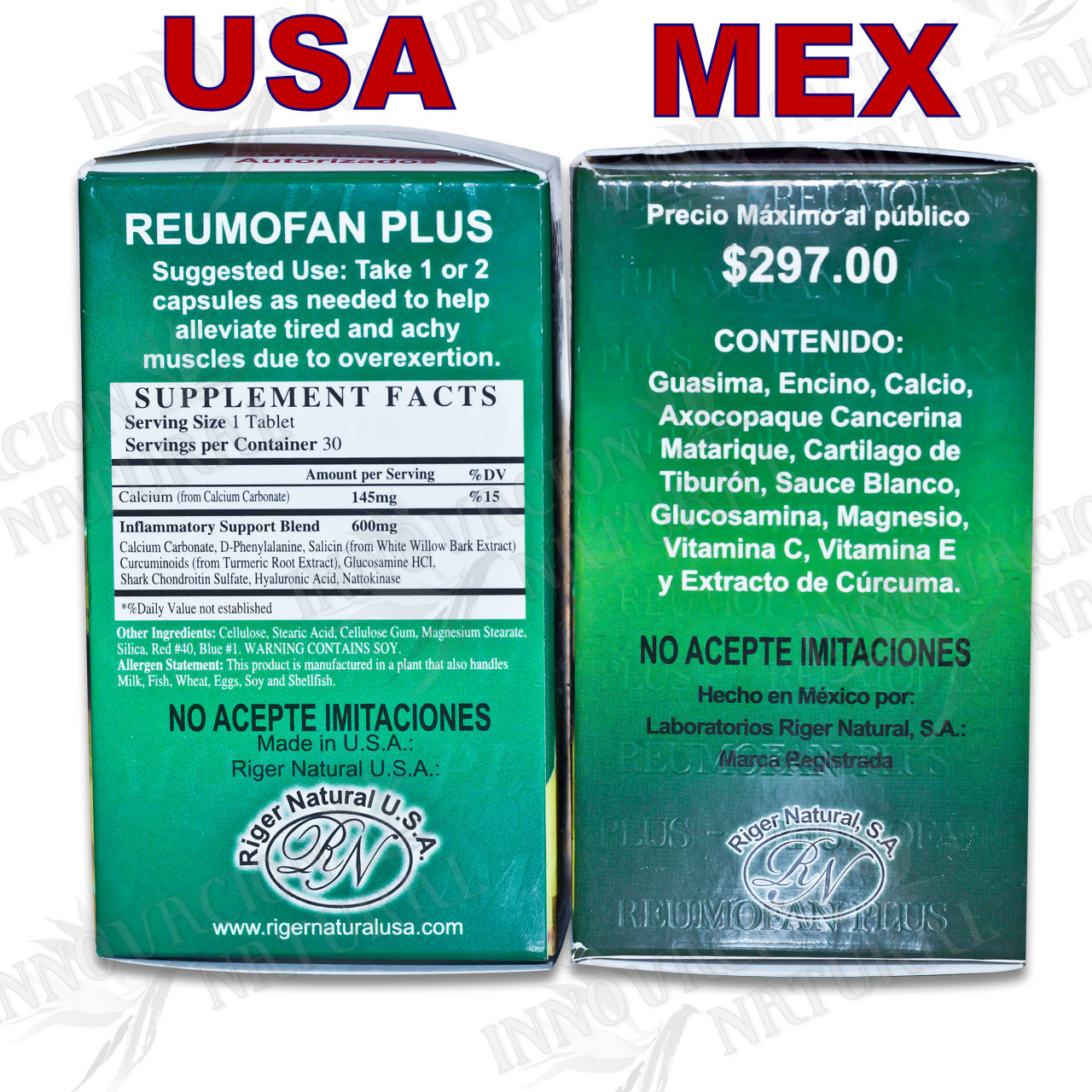 Reumofan Plus Supplement Facts Reumofan Plus Ingredients